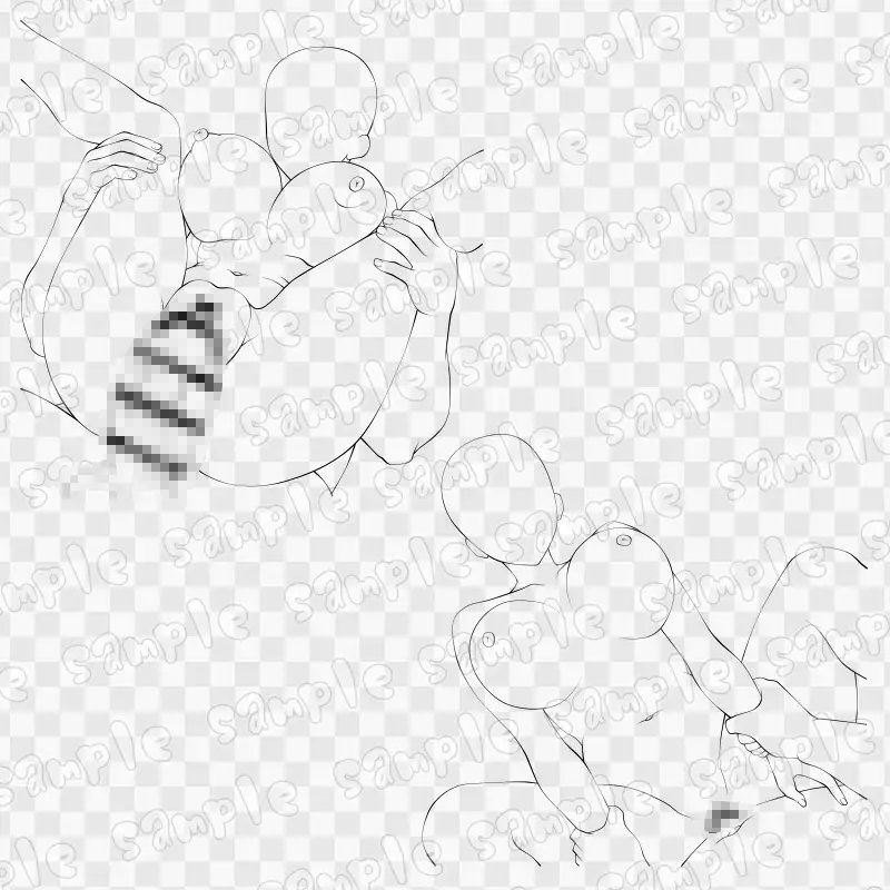線画素材集［手］86