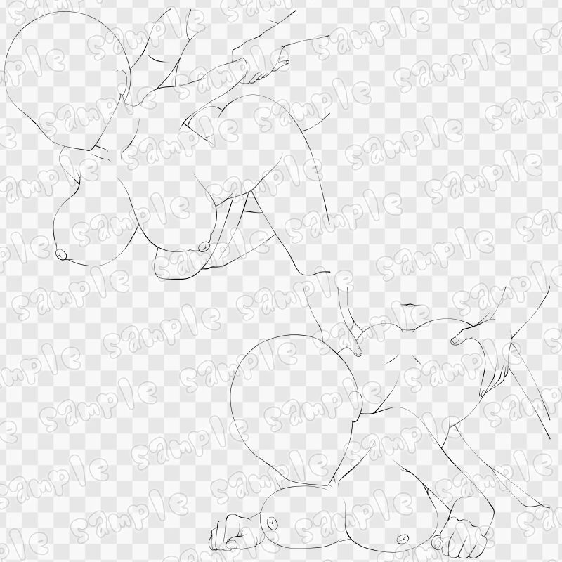 線画素材集［手］87