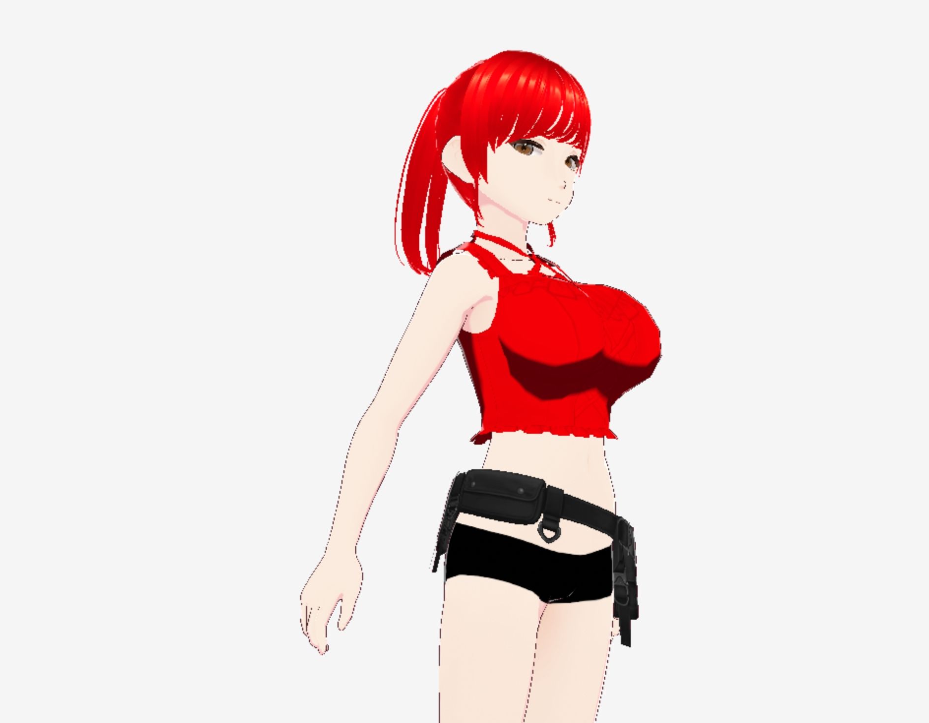 赤髪の美女戦士（セリフなし 3DCGモデル イラスト集）