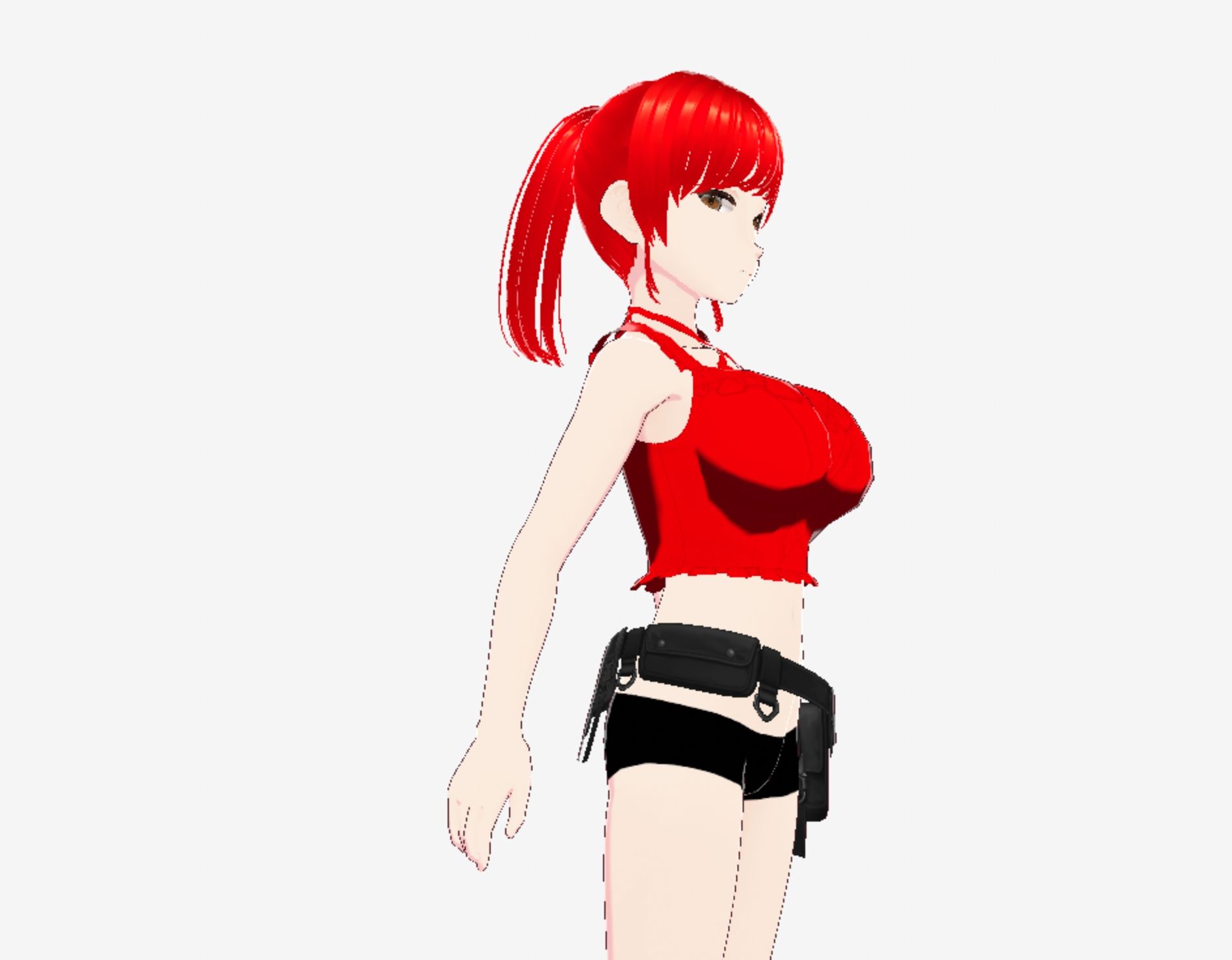 赤髪の美女戦士（セリフなし 3DCGモデル イラスト集）