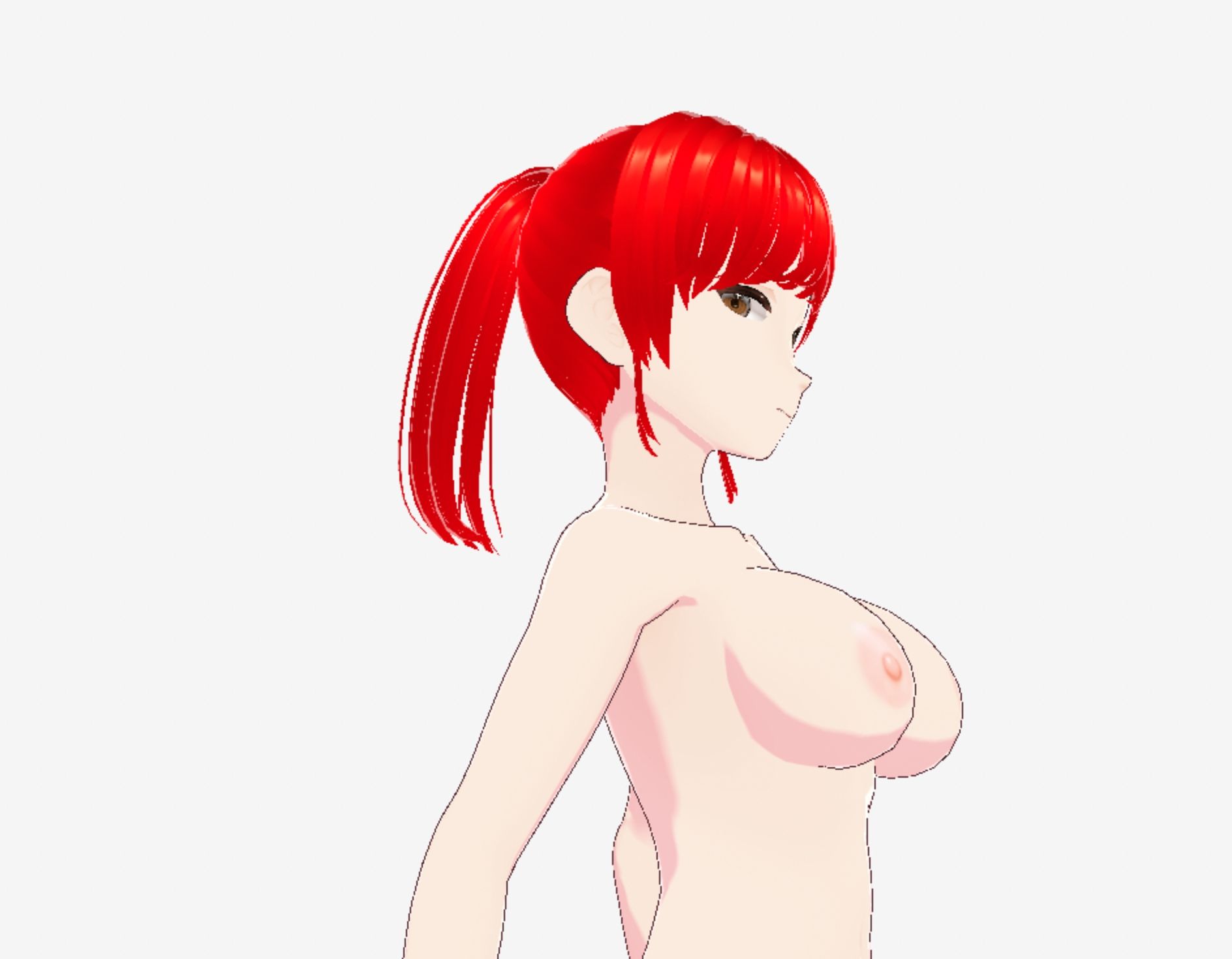 赤髪の美女戦士（セリフなし 3DCGモデル イラスト集）
