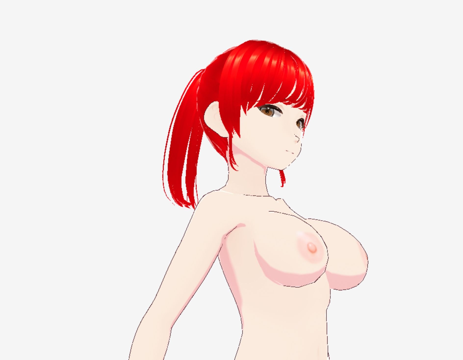 赤髪の美女戦士（セリフなし 3DCGモデル イラスト集）