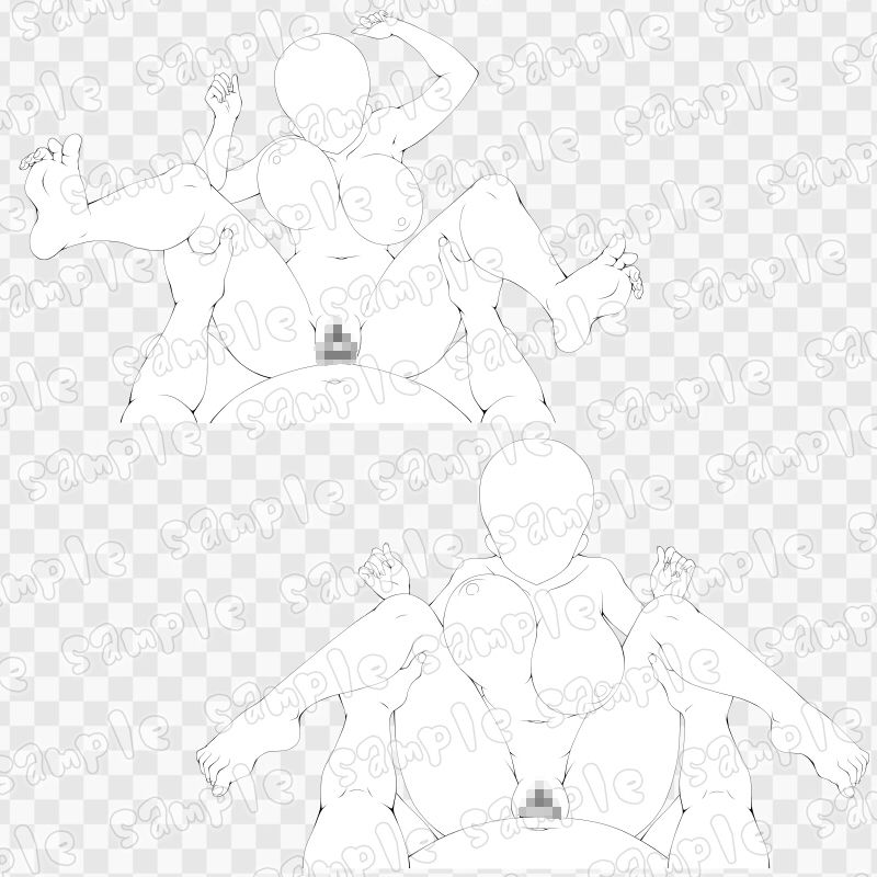 線画素材集［手］91