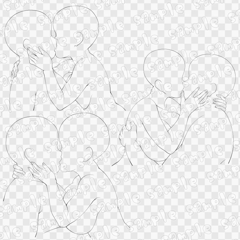 線画素材集［手］94