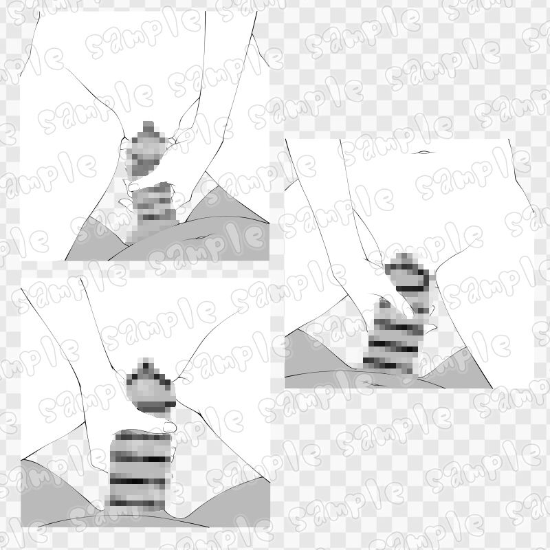 線画素材集［手］95