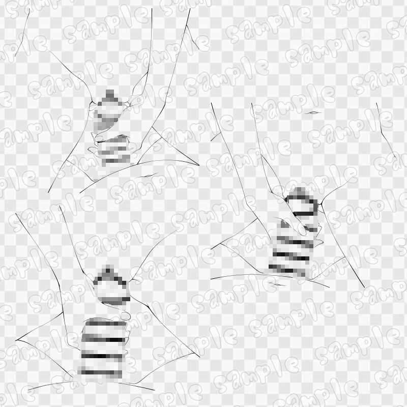 線画素材集［手］95