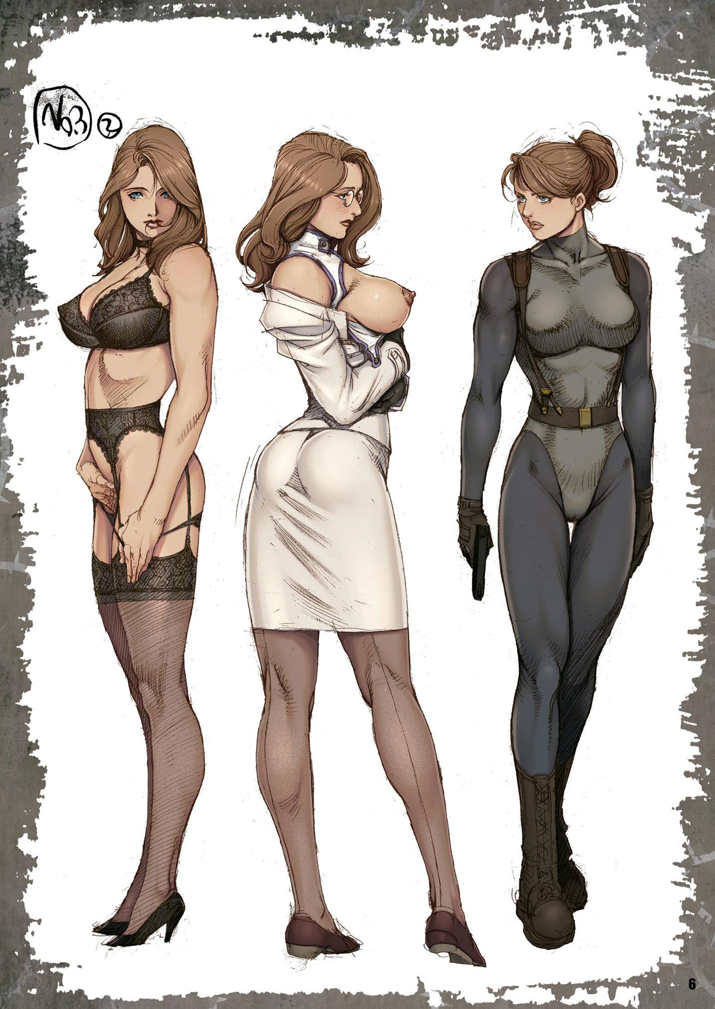 軍嬢色〜女軍人ラフ画集〜