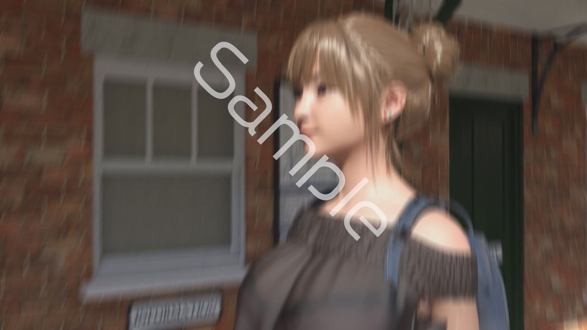 一ノ瀬廻里・私服登校日の通学途中の駅の階段でスカート内逆さ撮り盗撮の被害に遭う:PV07（シルキーな薄紫色のフルバックパンティ）