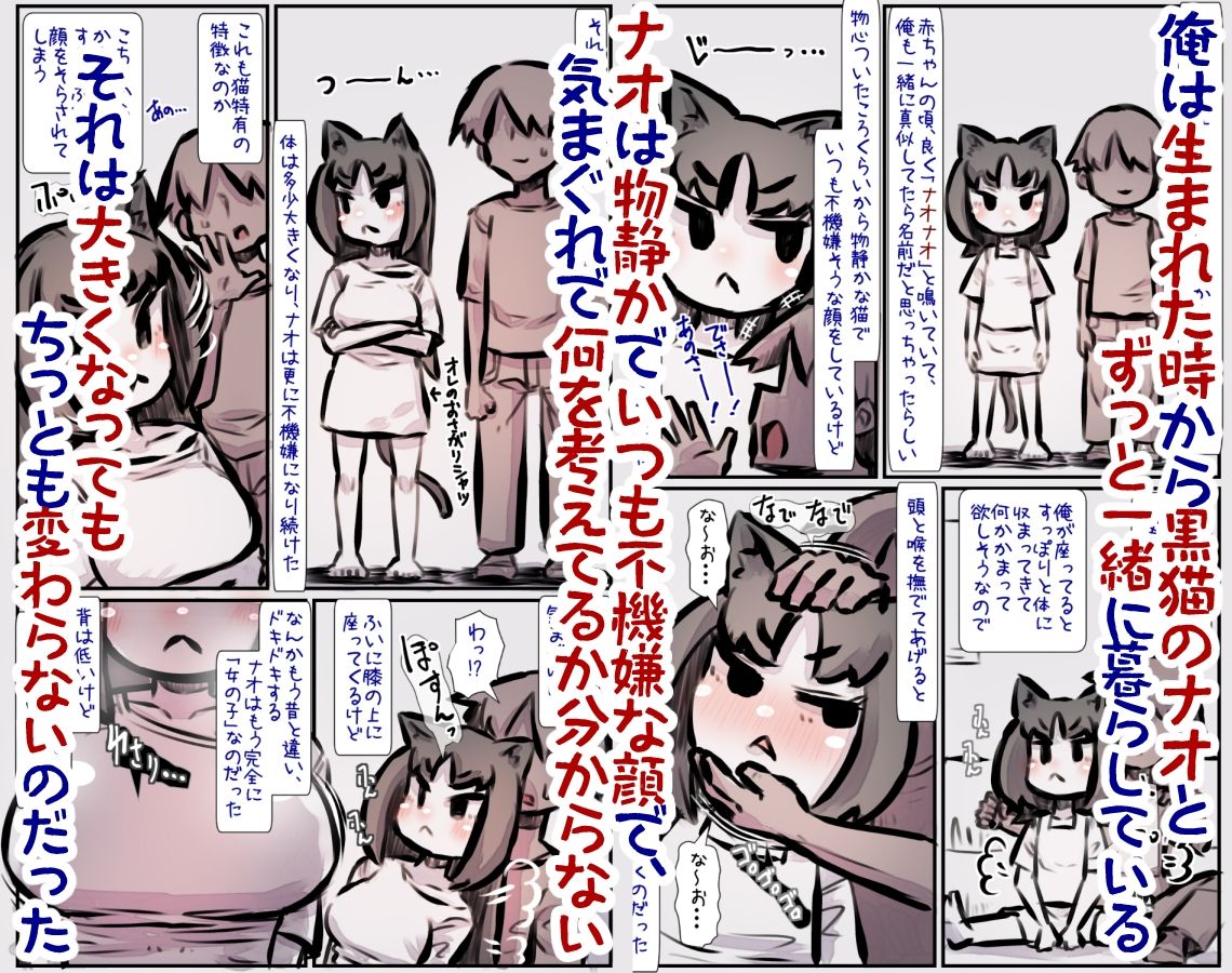 すごく不機嫌な黒猫ちゃんと一緒に育つ