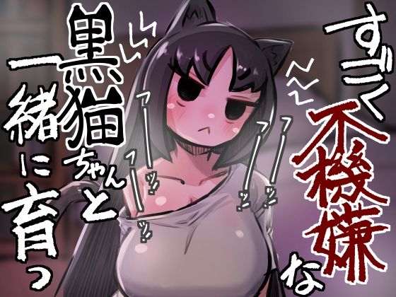 すごく不機嫌な黒猫ちゃんと一緒に育つ