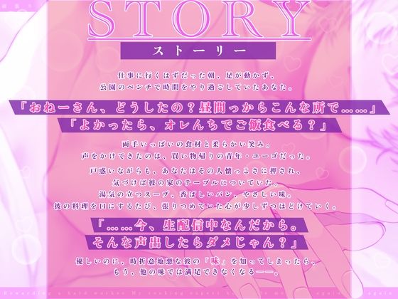 【全日本シチュエーションボイス】頑張り屋さんにご褒美を〜料理研究家の彼は何度も私を蕩けさせる【CV.胡桃屋】