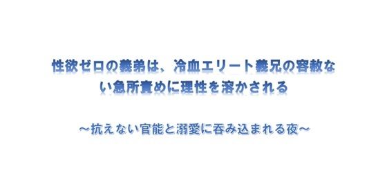 性欲ゼロの義弟は、冷血エリート義兄の容赦ない急所責めに理性を溶かされる 〜抗えない官能と溺愛に呑み込まれる夜〜