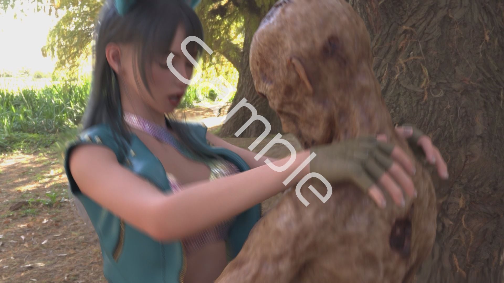 【△100】沙耶が主人公のMMORPG『編隊コレクション:Re』ゲーム動画（Vol.05:ゾンビの集団によるレ○プ被害に遭ってしまう:駅弁ファック）