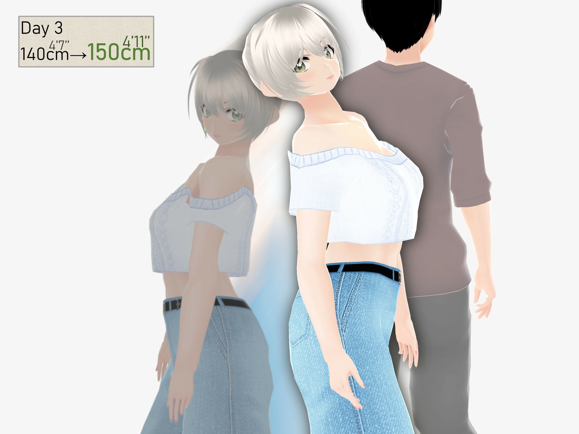 女子だけデカく 男子を追い抜く 成長音〜測定バー編〜