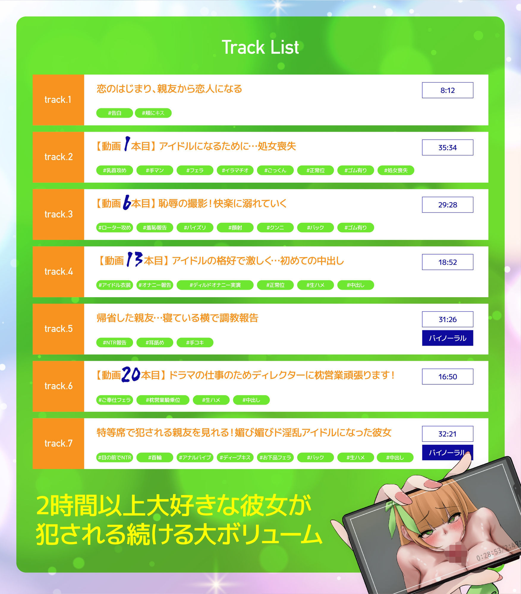 【ドM向けNTR】TS化してアイドルを目指した親友がハマったNTR枕営業（CV:雲八はち）