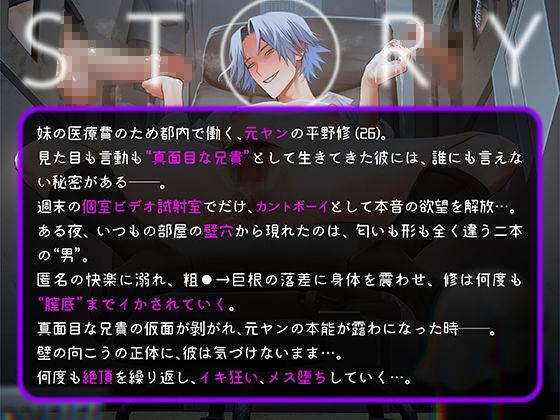 穴付個室 元ヤンカントボーイ ビデオ試射室へ【フルボイス動画版】