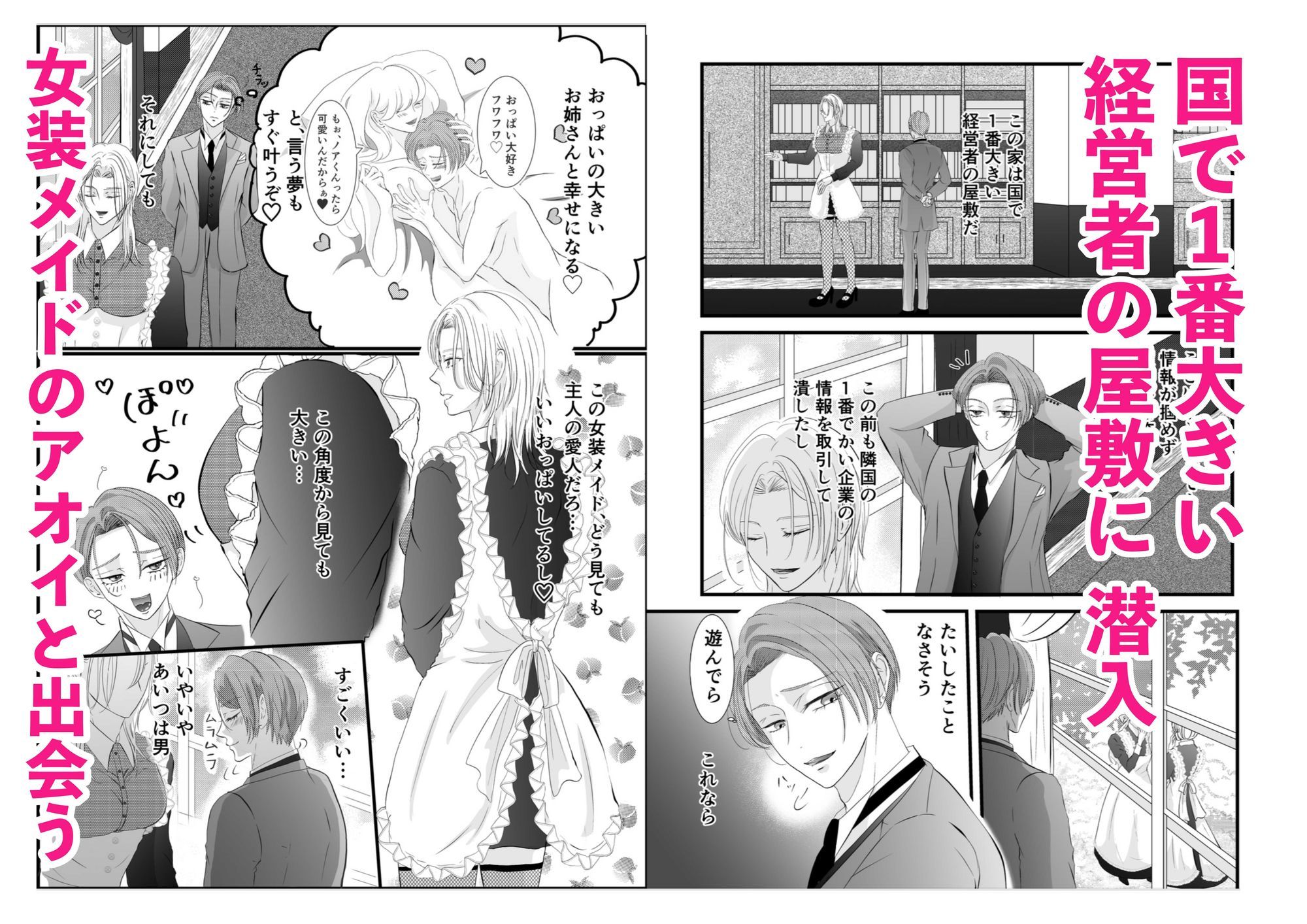 女装メイドのおっぱいは俺のもの