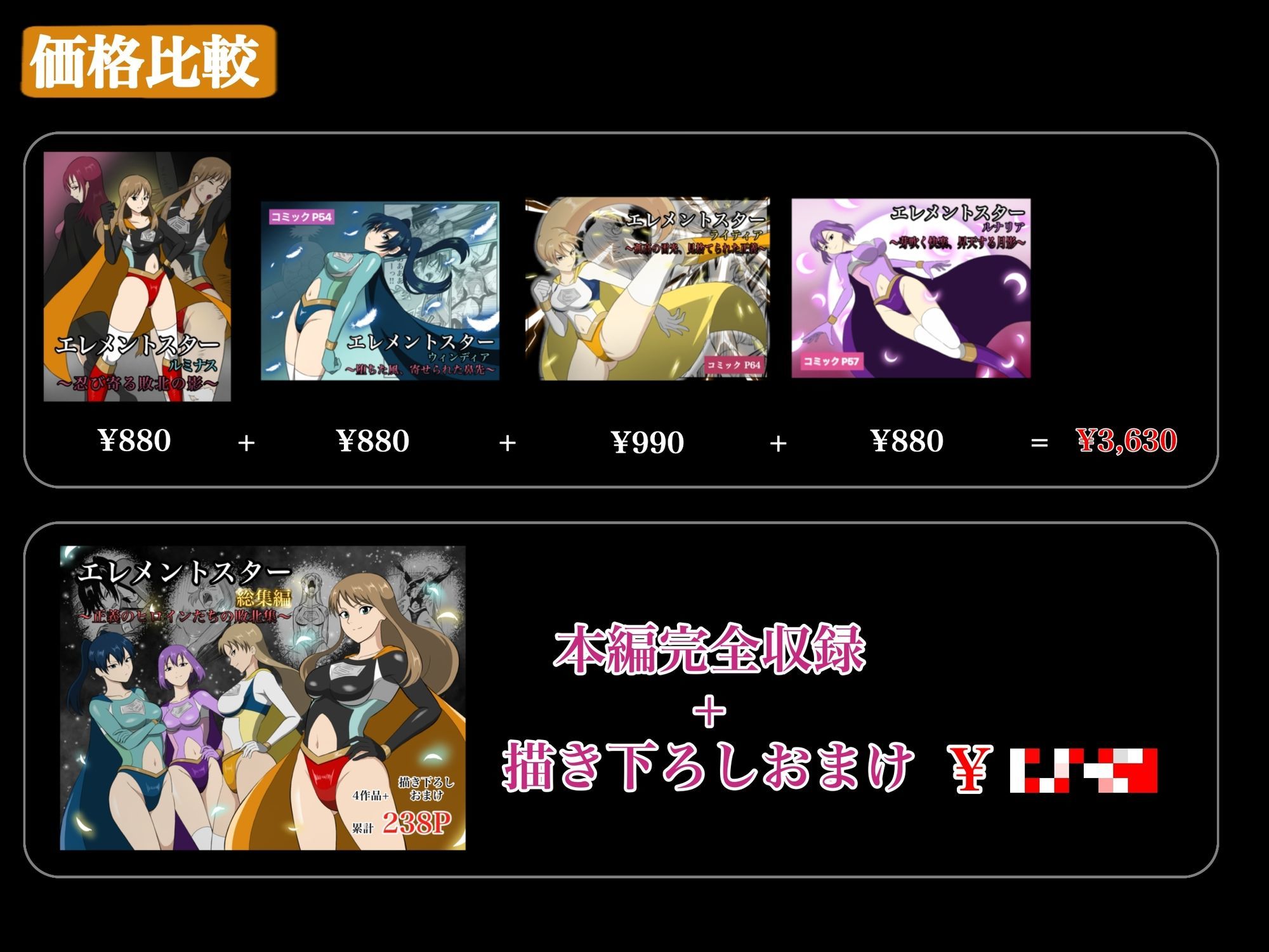 エレメントスター:総集編〜正義のヒロインたちの敗北集〜