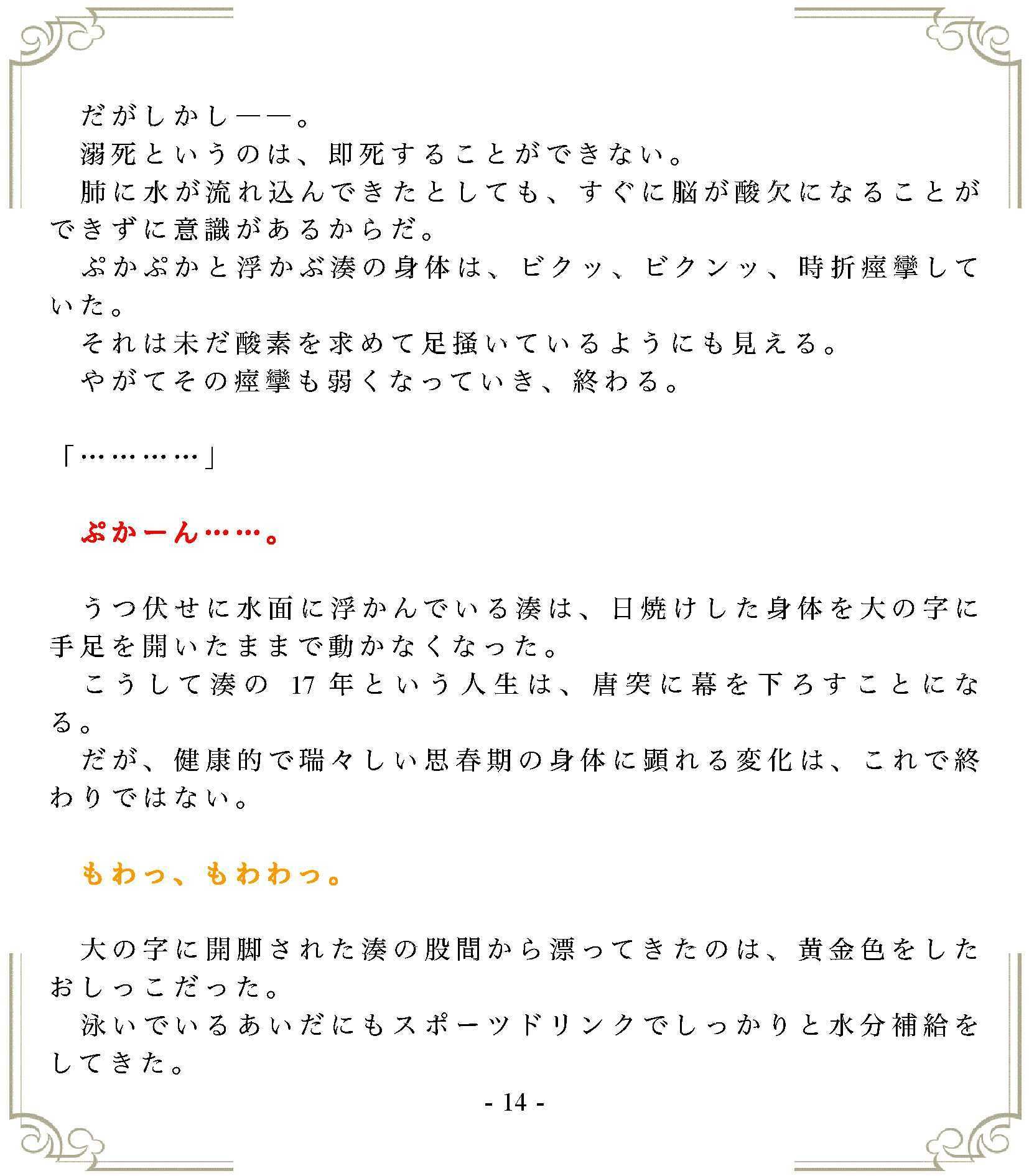 垂れ流しの恥辱処刑〜溺死……スク水女子の末路