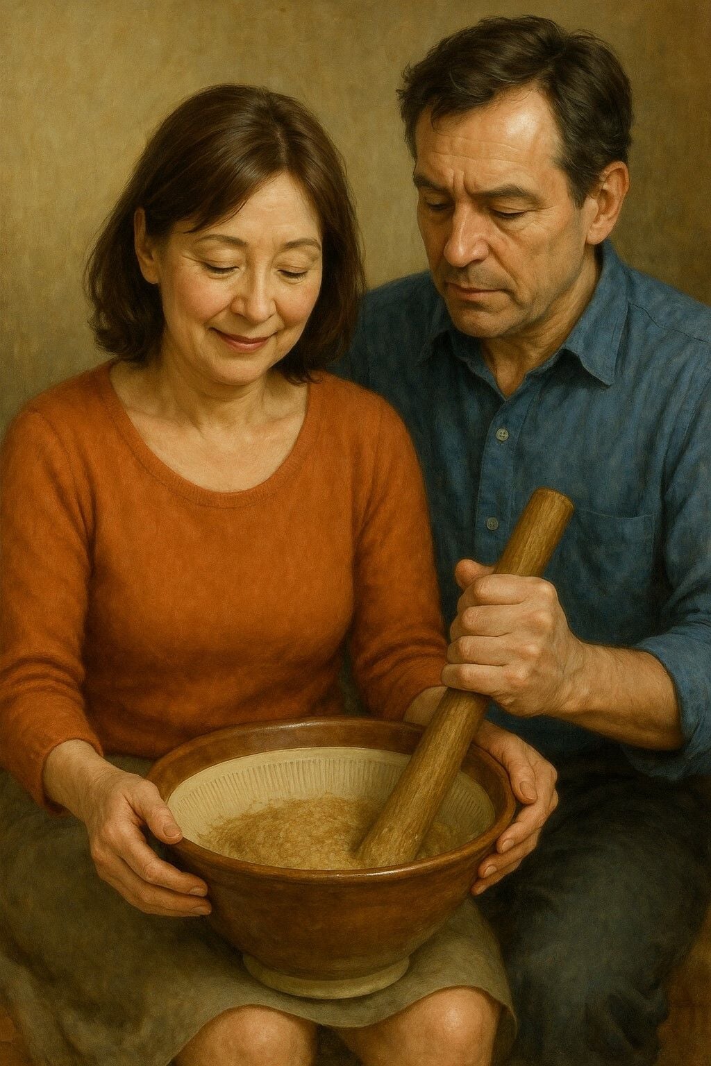 妙子と弘 4 朝の芯仕事──擦って、練って、通す