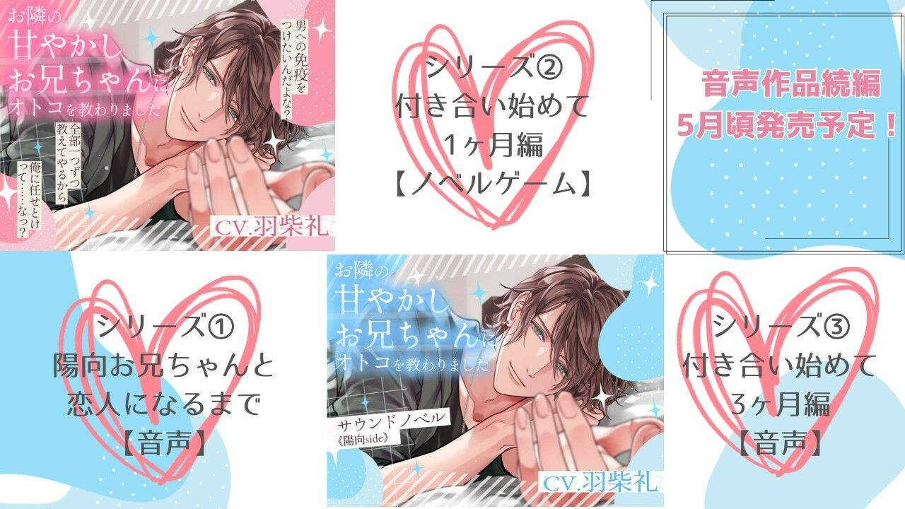 音声版＋おまけ動画【GoodENDルート】お隣の甘やかしお兄ちゃんにオトコを教わりました〜サウンドノベル《陽向side》〜