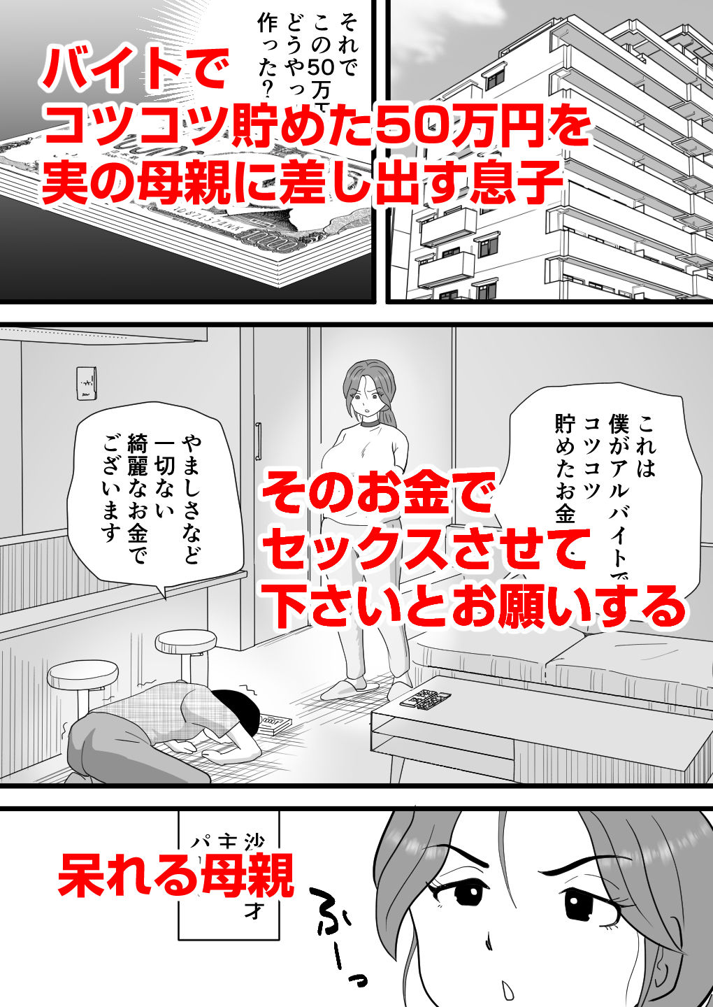 バイト代で母さんの身体を買った息子の話