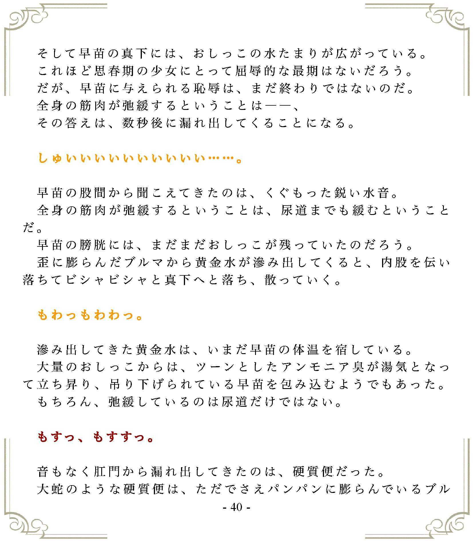 垂れ流しの恥辱処刑〜ブルマ女子の末路