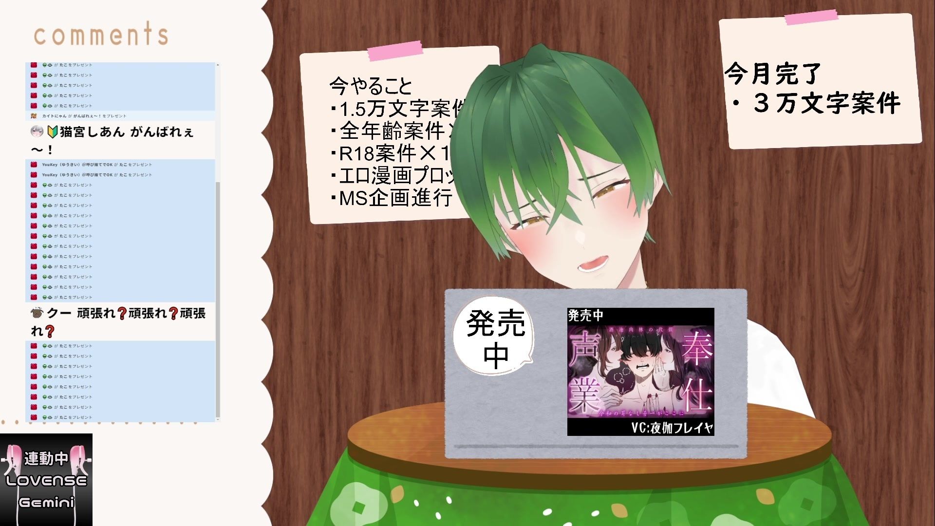 おはようございます（作業配信）（だったはずが開幕から振動） もんすき