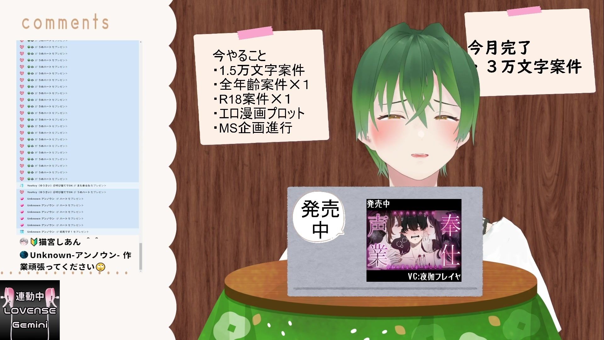 おはようございます（作業配信）（だったはずが開幕から振動） もんすき
