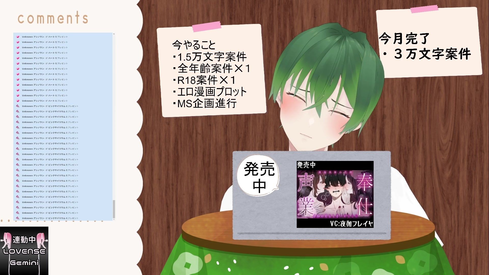 おはようございます（作業配信）（だったはずが開幕から振動） もんすき