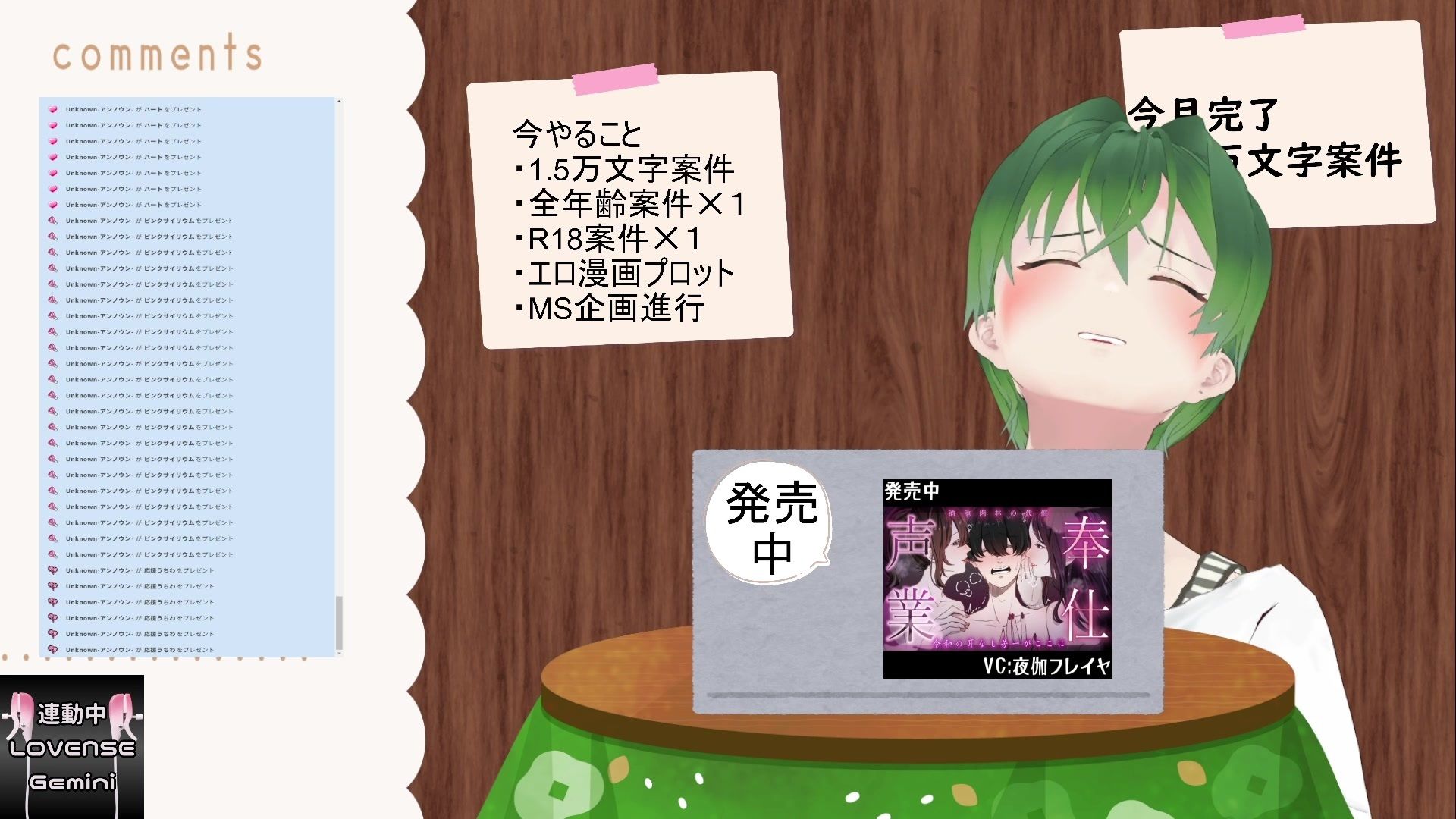 おはようございます（作業配信）（だったはずが開幕から振動） もんすき