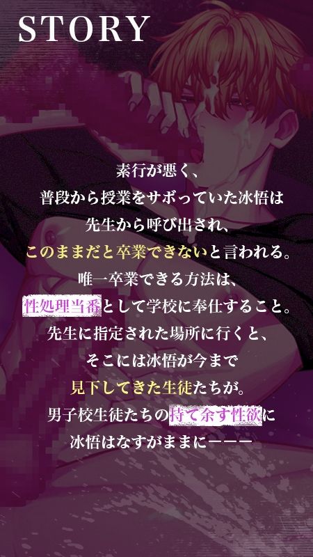 性処理当番の不良生徒が男子達にマワされ屈服するまで