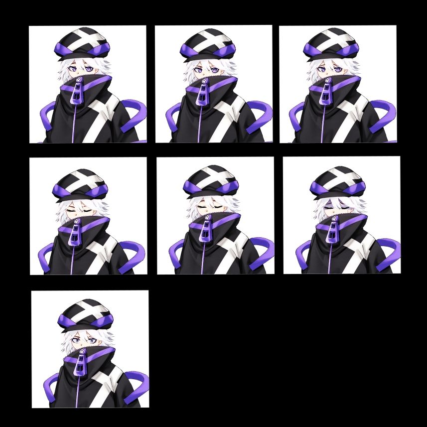 立ち絵素材 サイバーパンク風の少年