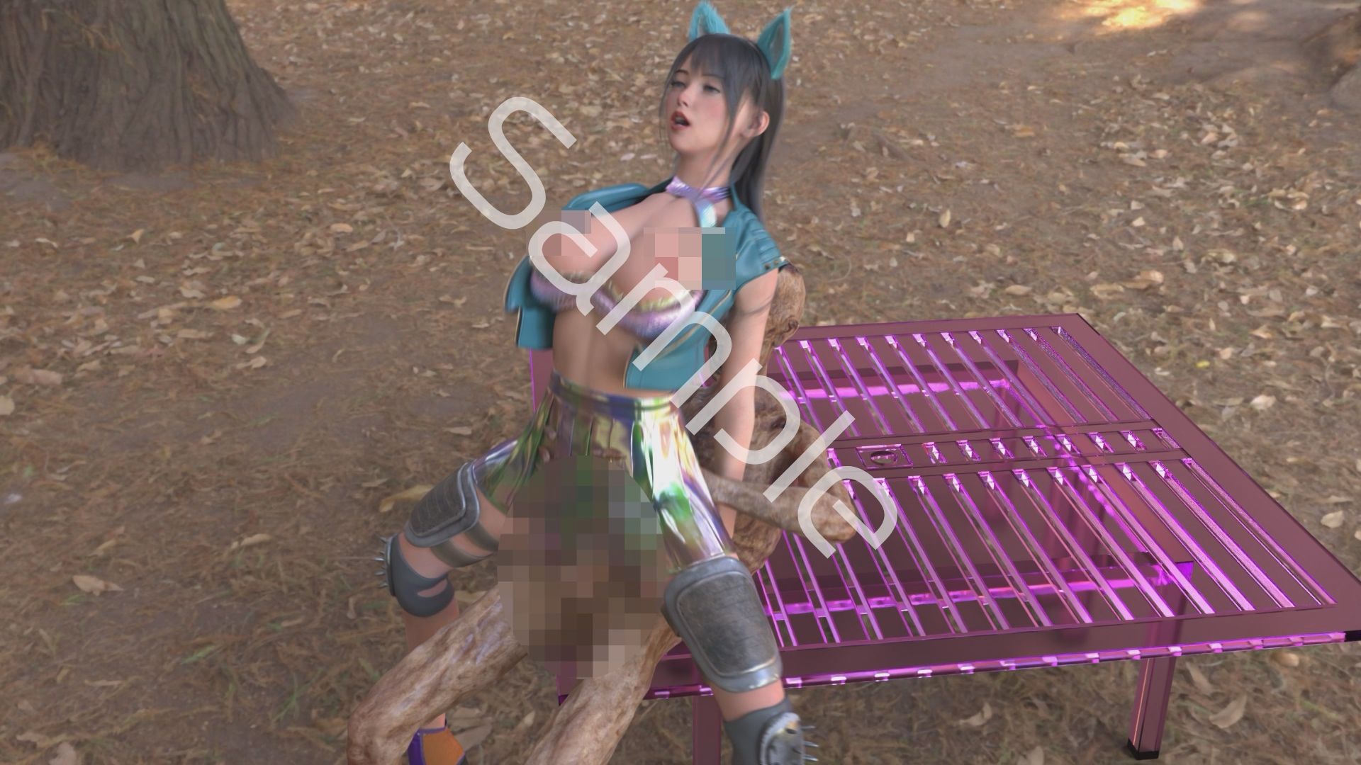 【△100】沙耶が主人公のMMORPG『編隊コレクション:Re』ゲーム動画（Vol.27:ゾンビの集団によるレ○プ被害に遭ってしまう:「背面騎乗位」でおっぱい丸出し）