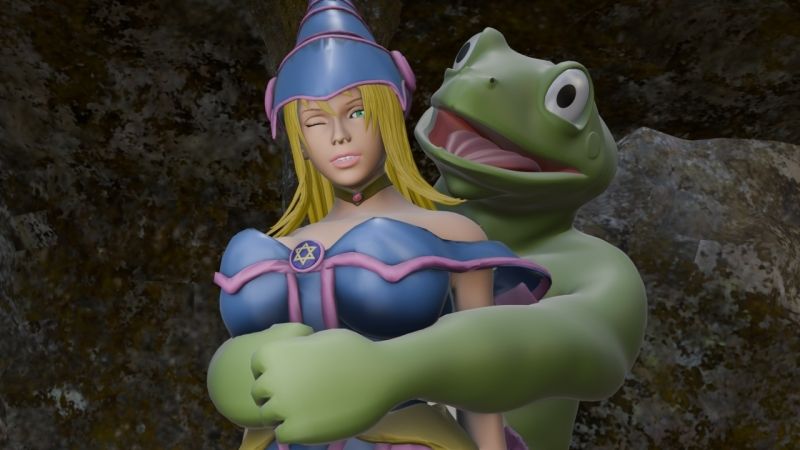 敗北の黒魔導士 〜魔物蛙の毒息に堕ちる〜