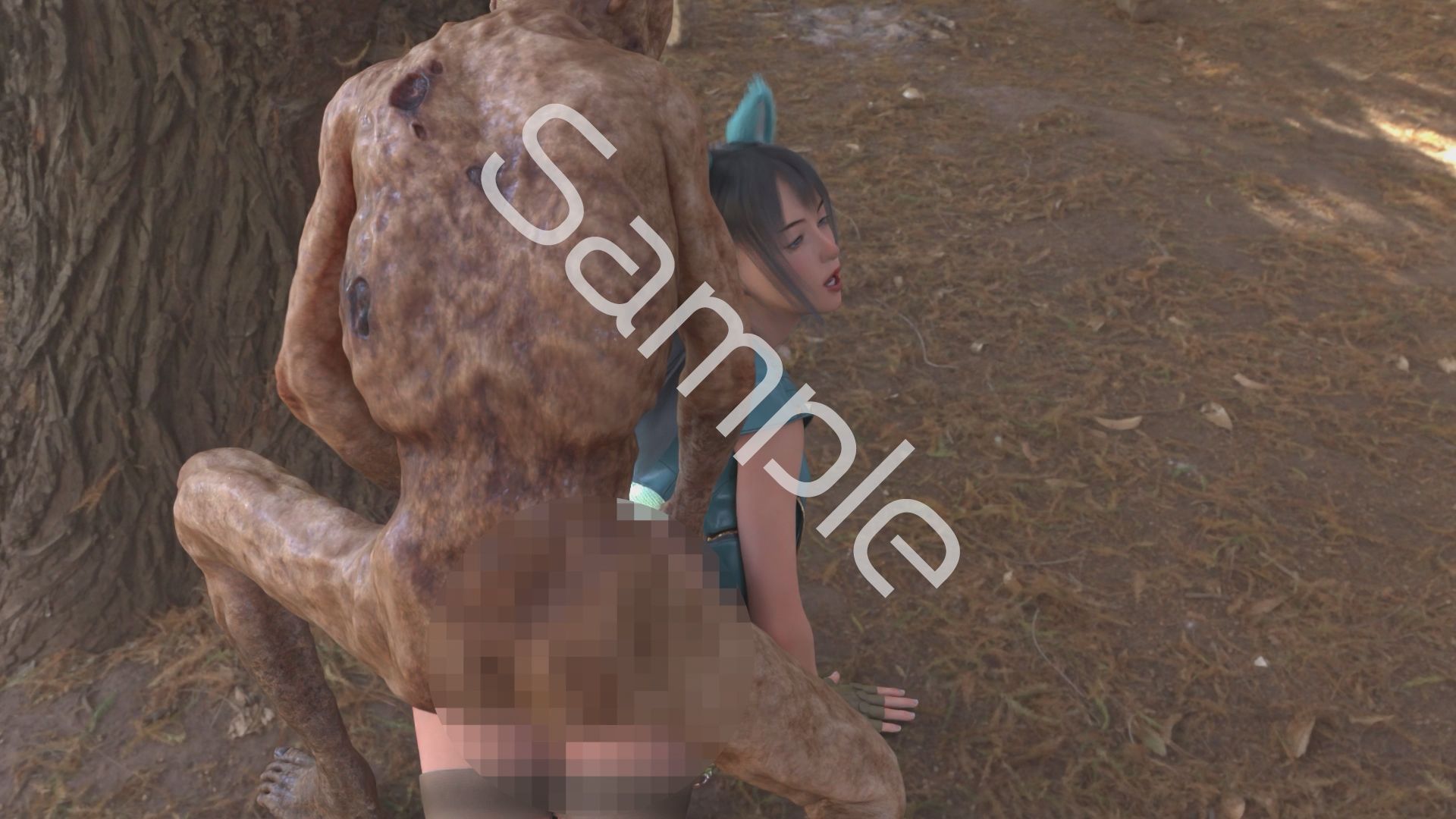 【△100】沙耶が主人公のMMORPG『編隊コレクション:Re』ゲーム動画（Vol.31:ゾンビの集団によるレ○プ被害に遭ってしまう:「ワイルドなバック挿入」でおっぱい丸出し）