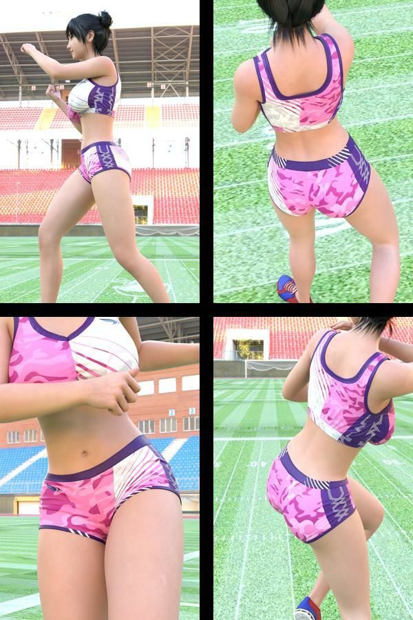 『理想の彼女を3DCGで作ります』から生まれたバーチャルアイドル「一ノ瀬廻里（いちのせめぐり）」の陸上競技風写真集:Uniform_01