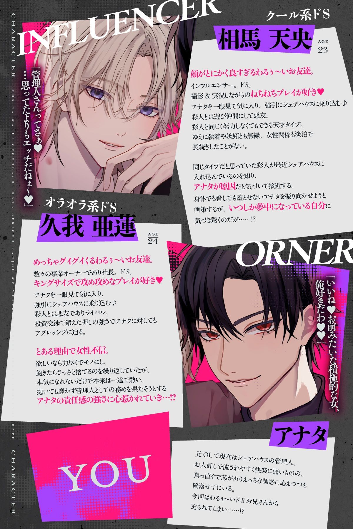 わるぅ〜いお兄さん達から激ヤバ感情を向けられる溺愛絶倫レ●プ〜君はヤンデレシェアハウスの管理人さんスピンオフ〜