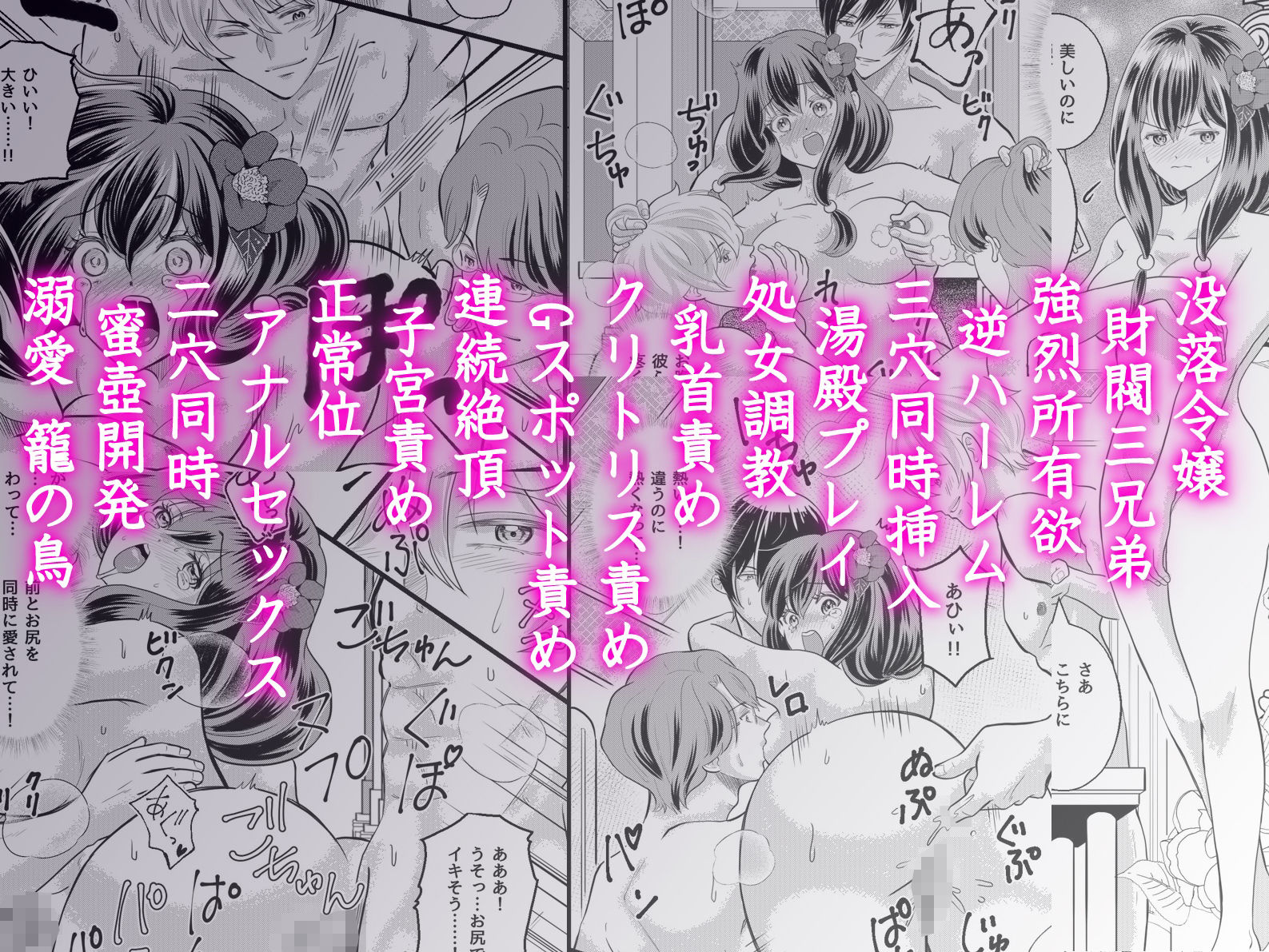 没落令嬢は財閥三兄弟の淫らな所有物〜三人に毎夜調教されイカされ続ける〜