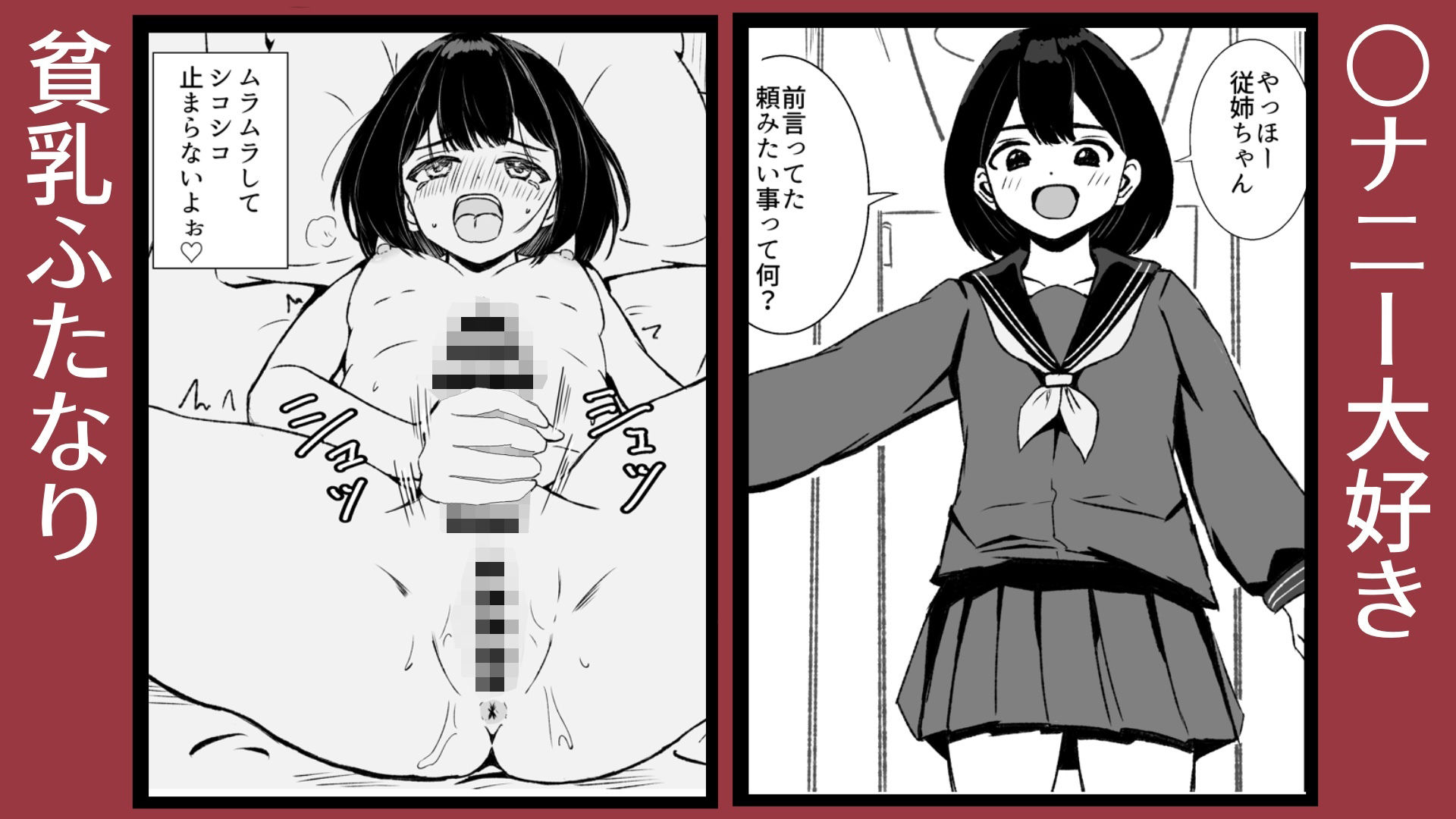 従姉に催●術をかけて中出しする貧乳ふたなり