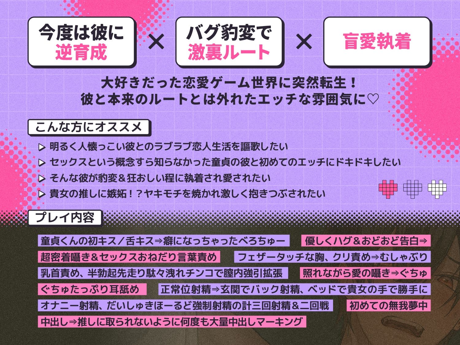 【やだやだ！！ 君の理想の彼氏になれるから……！】※貴方堕ち病愛彼氏くんと全年齢恋愛ゲームで激裏R18ルート確定不可避※【人生ログアウトできません】
