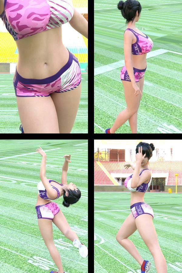 『理想の彼女を3DCGで作ります』から生まれたバーチャルアイドル「一ノ瀬廻里（いちのせめぐり）」の陸上競技風写真集:Uniform_06