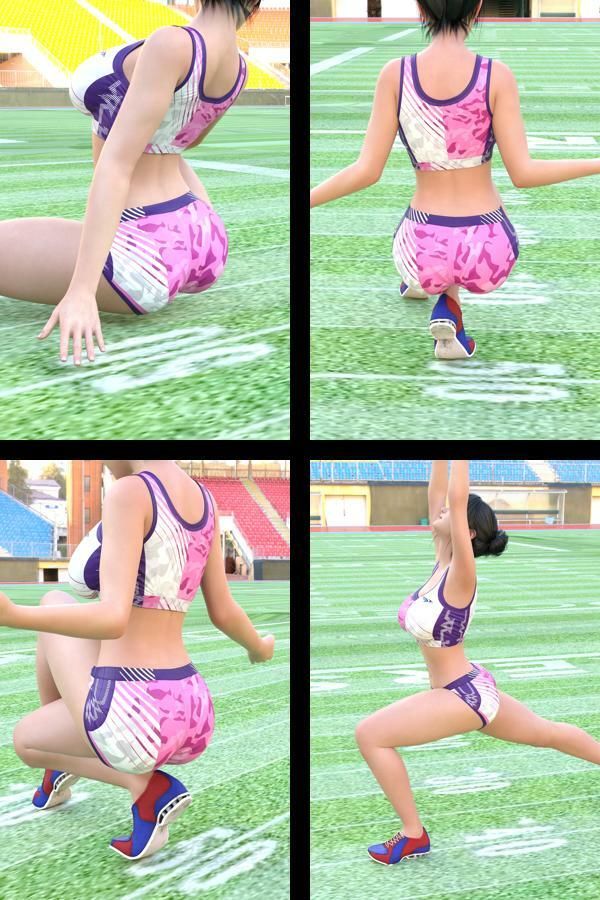 『理想の彼女を3DCGで作ります』から生まれたバーチャルアイドル「一ノ瀬廻里（いちのせめぐり）」の陸上競技風写真集:Uniform_08