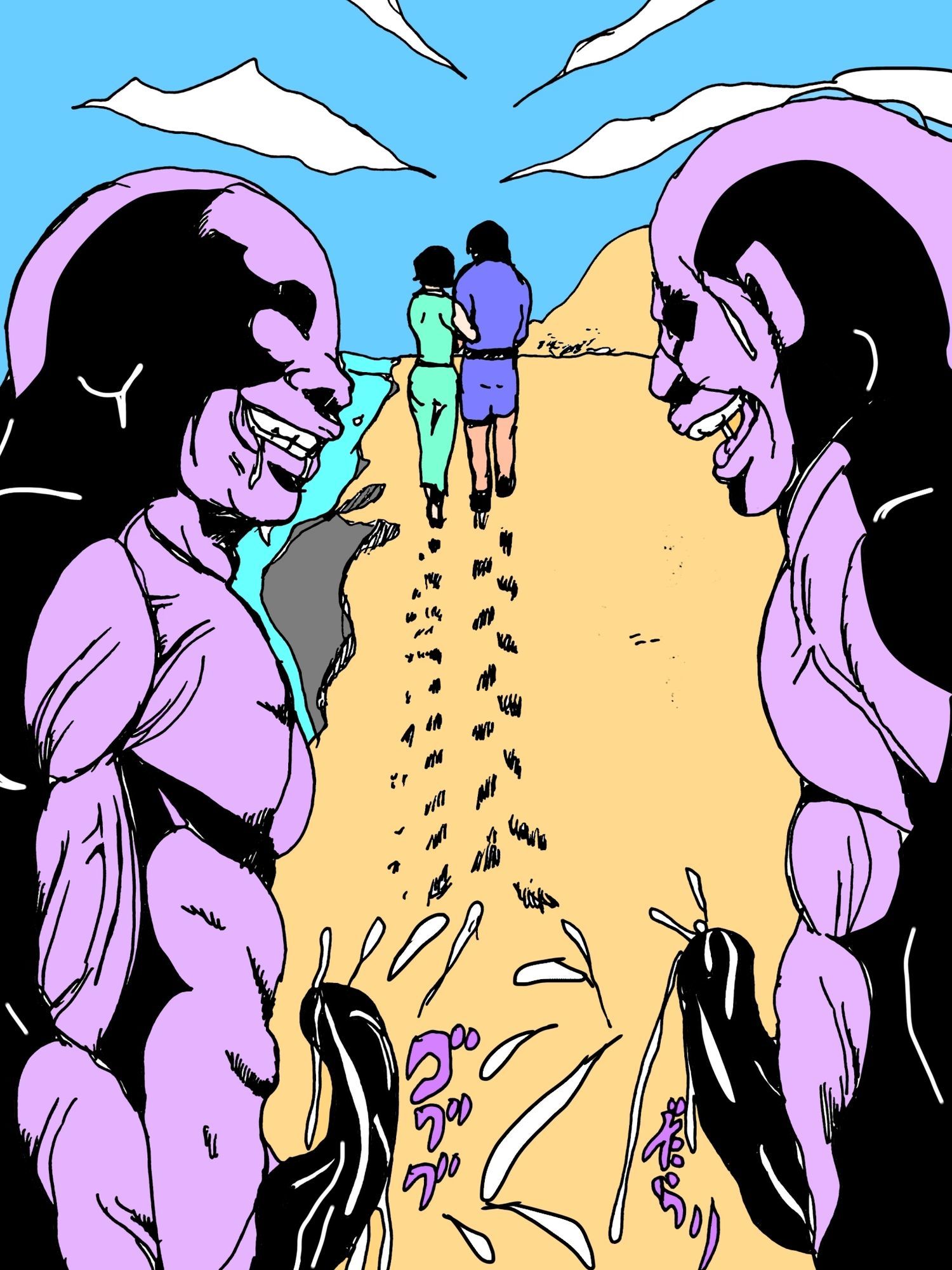 人妻洞窟の中で