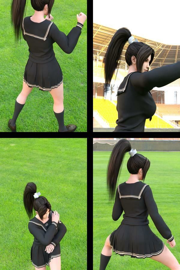 元祖格闘家ヒロインにしてバーチャルアイドル「不知火舞（しらぬいまい）」の女子学生風写真集:Seifuku_01
