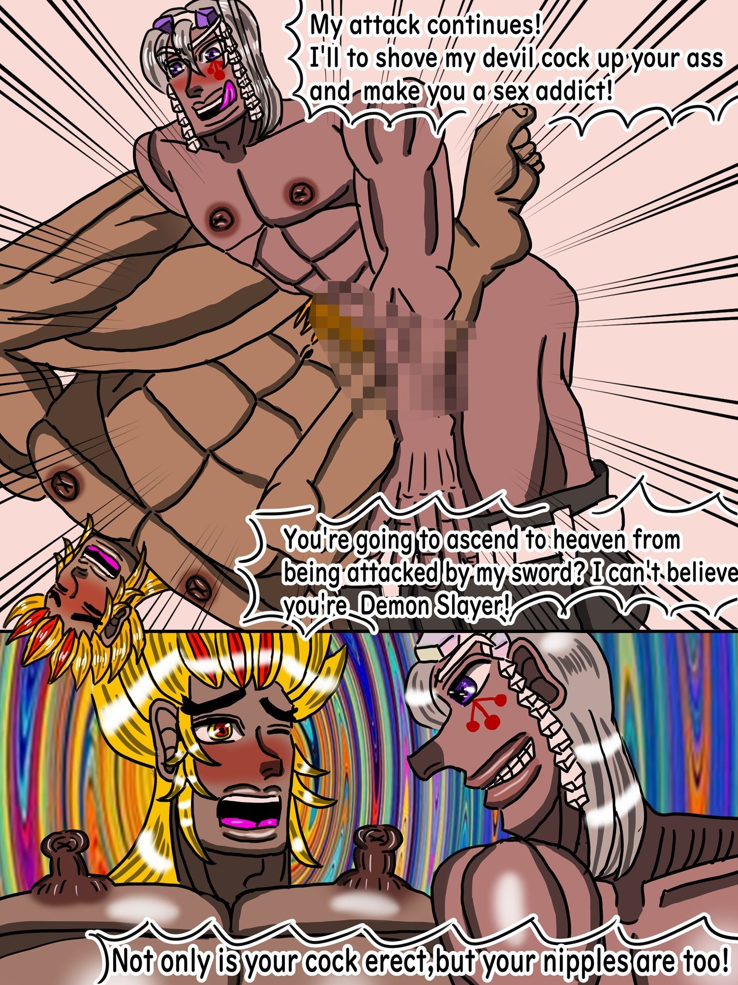 Flame Swordsman and Ninja Indulge in Pleasure in the Red-Light District