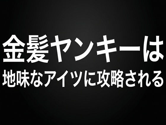 金髪ヤンキーは地味なアイツに攻略される