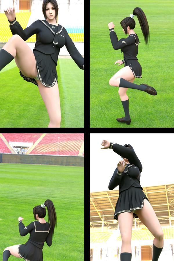 元祖格闘家ヒロインにしてバーチャルアイドル「不知火舞（しらぬいまい）」の女子学生風写真集:Seifuku_04