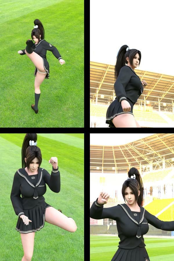 元祖格闘家ヒロインにしてバーチャルアイドル「不知火舞（しらぬいまい）」の女子学生風写真集:Seifuku_04