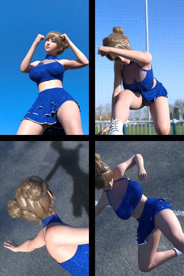 【▲100】『理想の彼女を3DCGで作ります』から生まれたバーチャルアイドル「一ノ瀬廻里（いちのせめぐり）」のグラドル撮影風写真集:Cheer_03